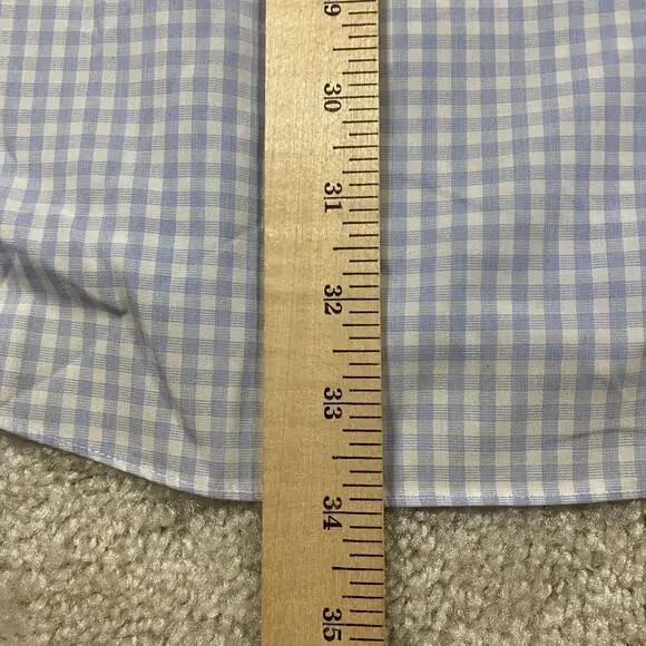 Brooks Brothers Shirt Mens 17.5 34 Madison Non Iron Gingham Check Dress Shirt - Picture 7 of 8